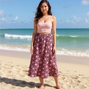 Passenger Made To Roam Hannah Floral Pink Skirt